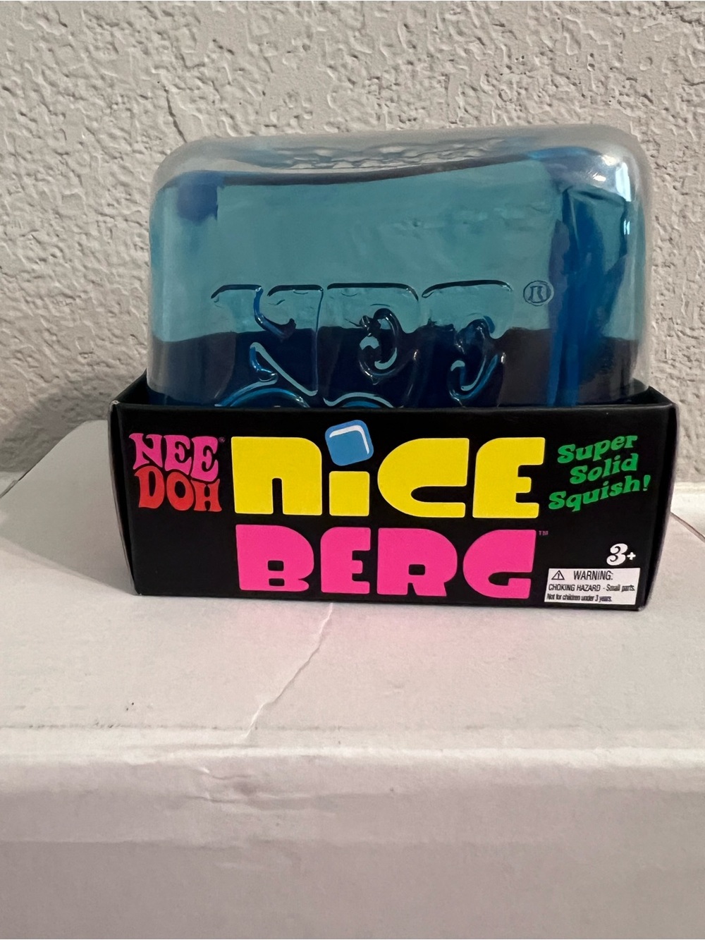 Sealed Authentic Nice Berg Nee Doh Super Solid Squish Toy - Blue